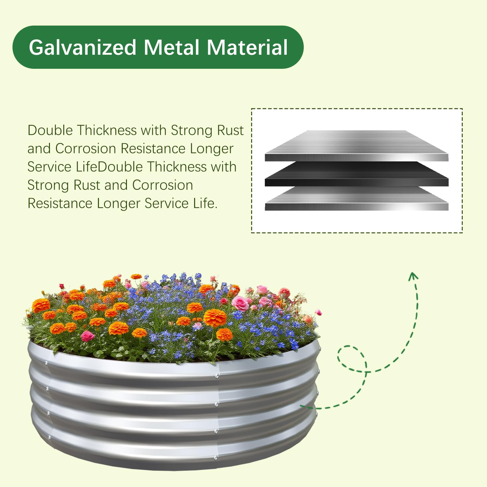 Mycovire garden bed bolts and wing-nuts enabling fast, sturdy construction.