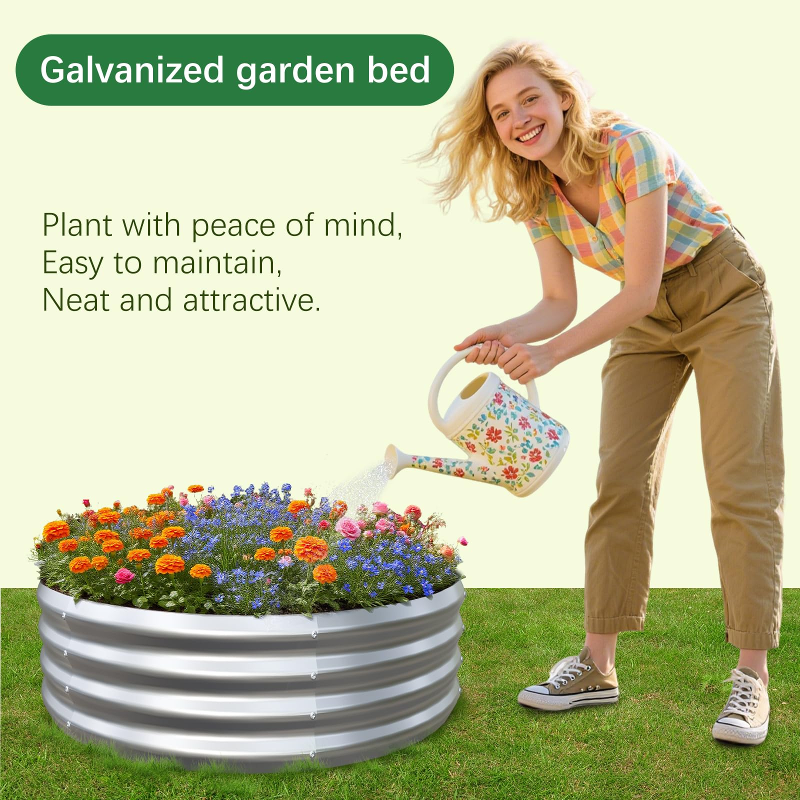 Mycovire garden bed safety gloves protecting hands during assembly.