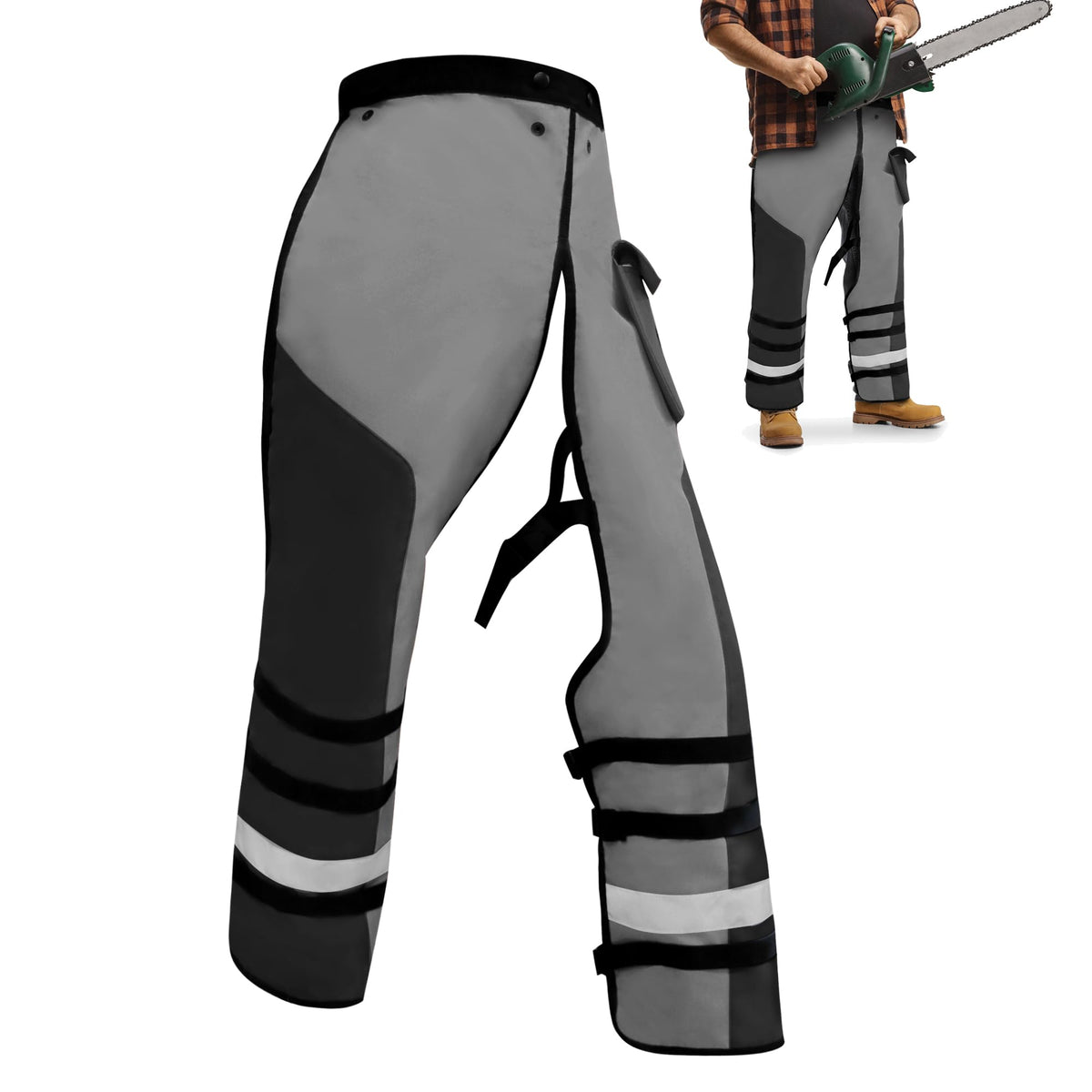MYDAYS OUTDOOR chainsaw chaps apron wrap offering full leg protection in forestry work