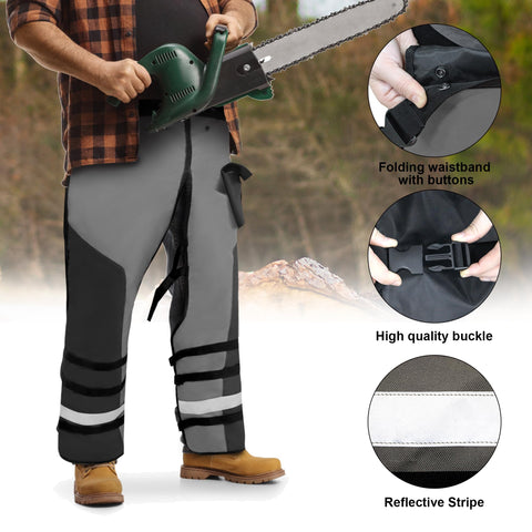 MYDAYS OUTDOOR chainsaw chaps full calf coverage during logging tasks