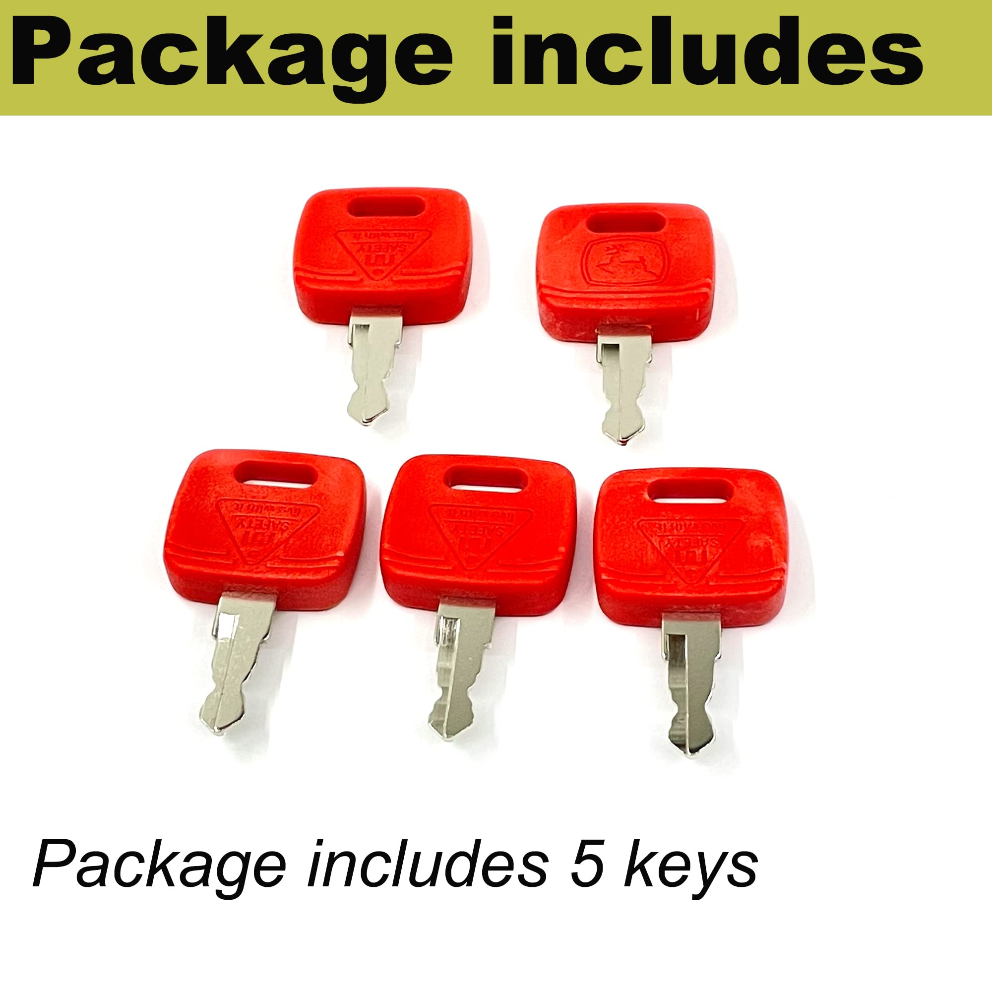 Mydugia John Deere key set compatible with multiple tractor models.