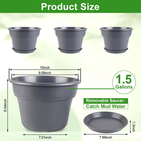 Myfeegoin minimalist black pot adds modern style to outdoor or indoor spaces.