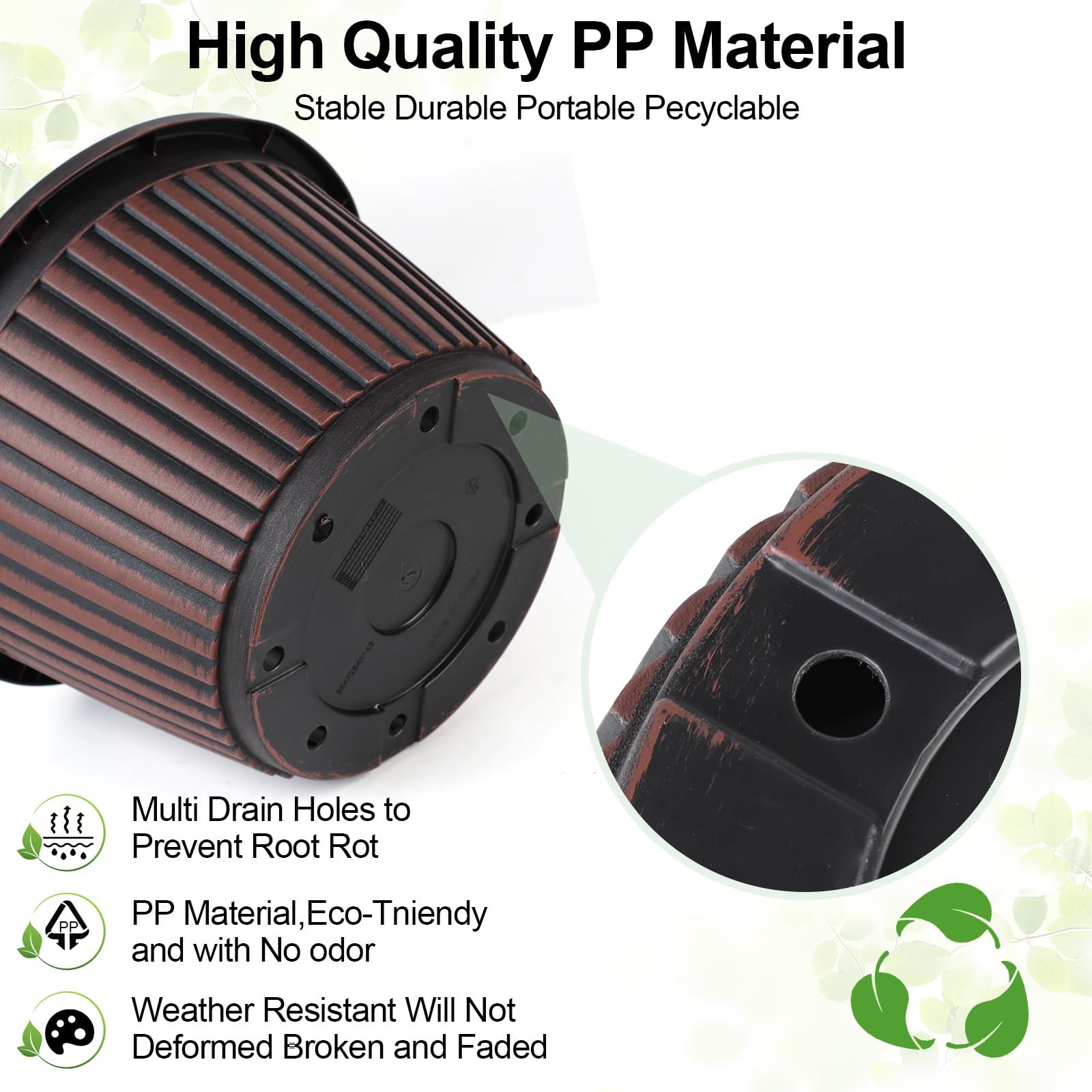 Myfeegoin UV and weather-resistant planter maintains color over time.
