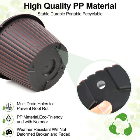 Myfeegoin recyclable polypropylene planter combines durability with weather resistance.