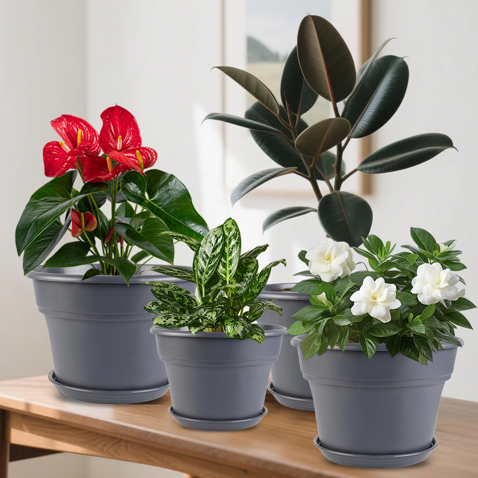 Myfeegoin planter placed on a windowsill for decorative display.