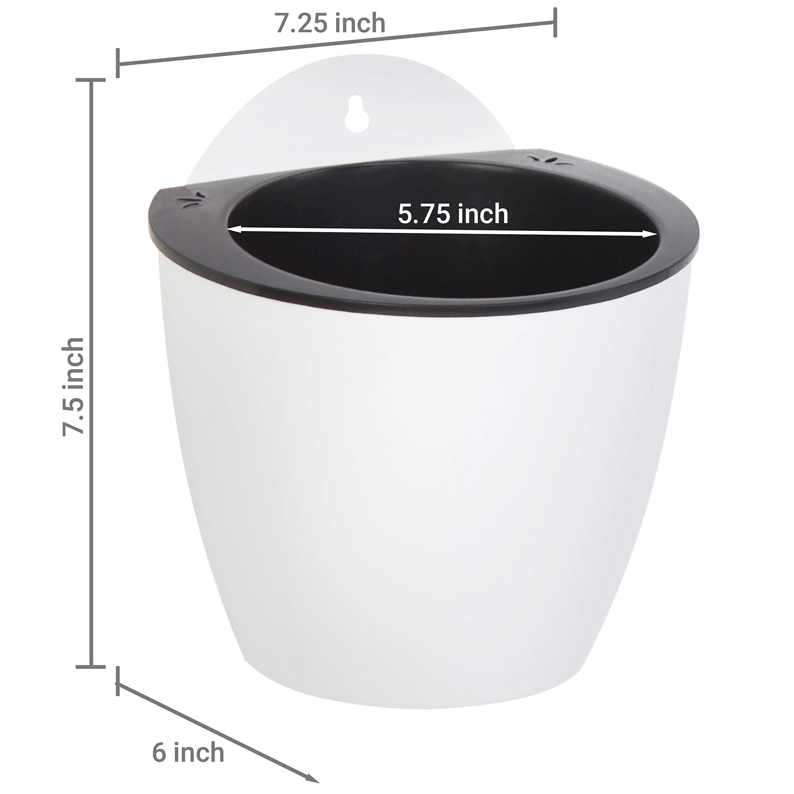 MyGift 7.5-inch diameter planters provide a sleek, space-saving home for succulents.
