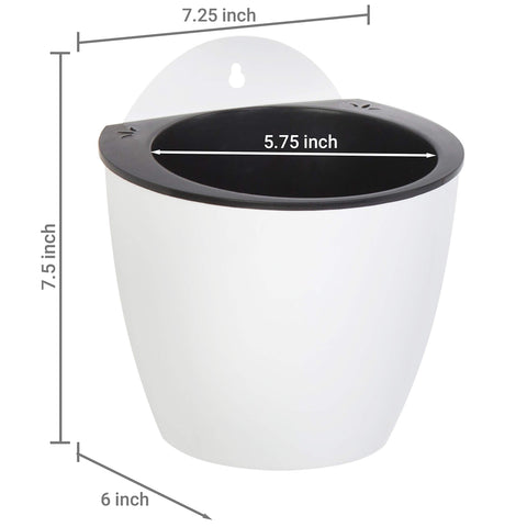 MyGift 7.5-inch diameter planters provide a sleek, space-saving home for succulents.