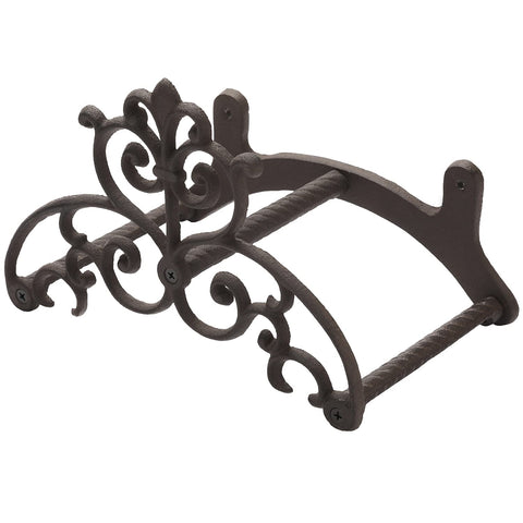 MyGift brown cast iron hose reel offers durable, long-lasting performance.