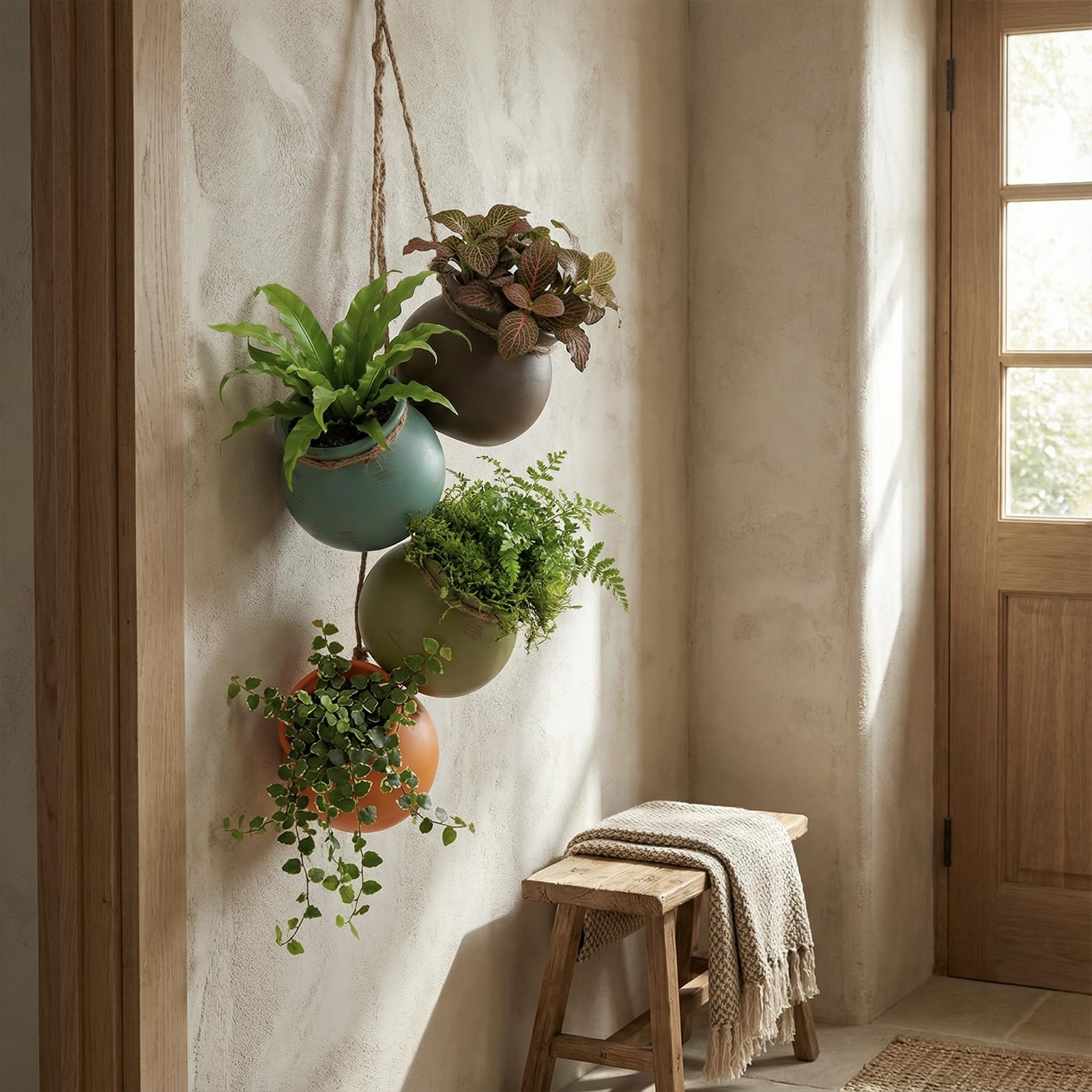 Compact 3.7-inch ceramic pots with drainage to prevent water buildup