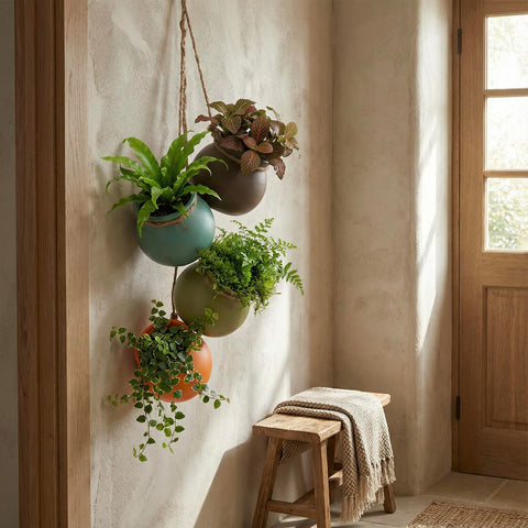 Compact 3.7-inch ceramic pots with drainage to prevent water buildup
