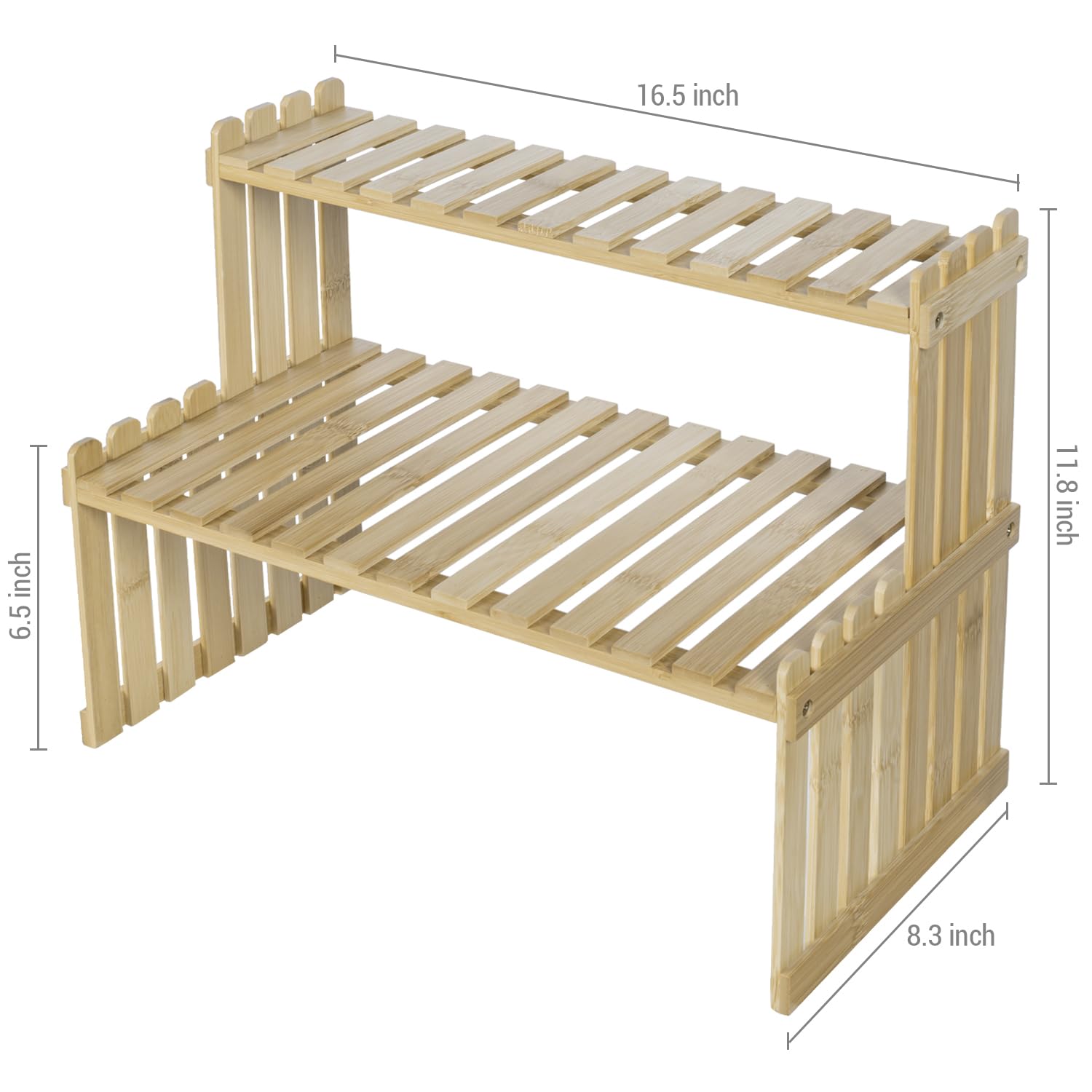 MyGift desk space saver bamboo stand helps organize essentials