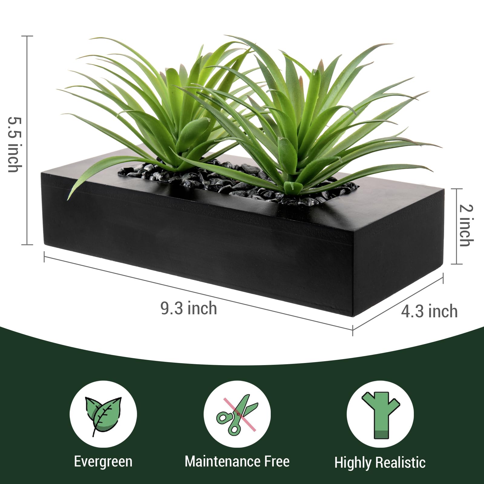 Compact tabletop centerpiece ready for small tables or events.