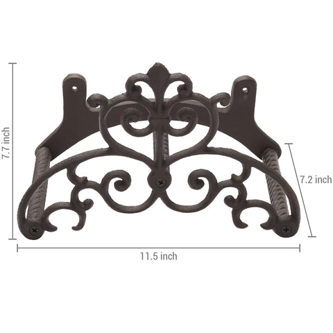 MyGift wall-mounted hose hanger on brick or siding for quick access.
