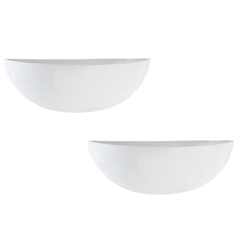 MyGift white ceramic wall planter perfect for small succulents and herbs.