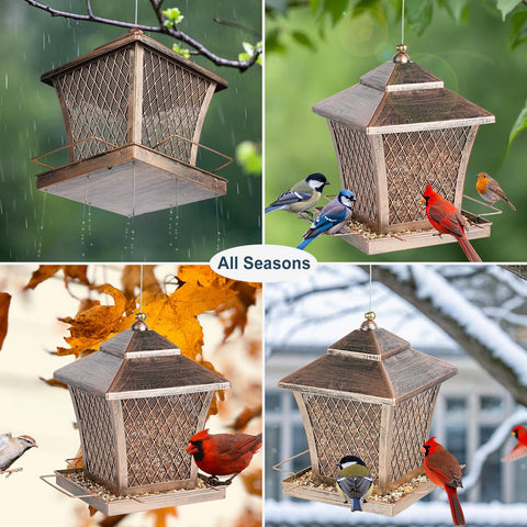 MYITYARD four-perch design gives birds cozy resting spots