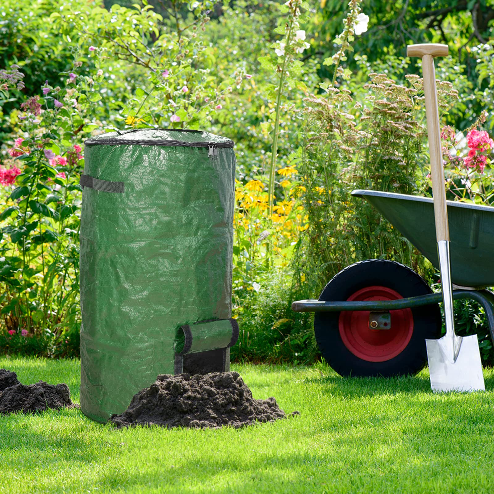 MyLifeUNIT compost bin outdoor 34gal bottom opening for convenient soil retrieval