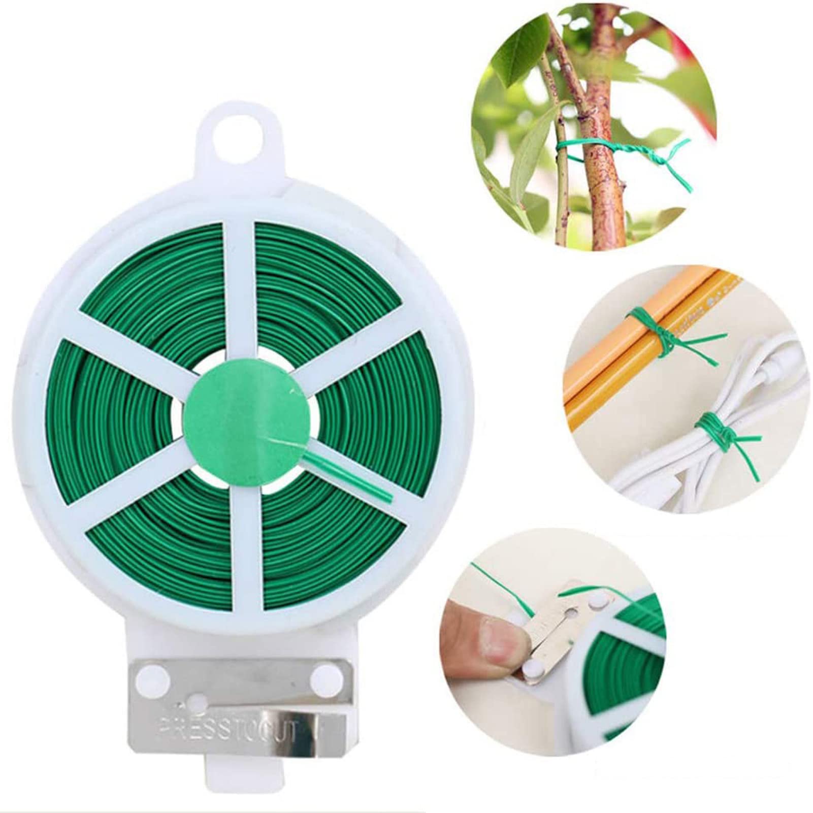 MYLTW reusable green twist ties securely support climbing plants.