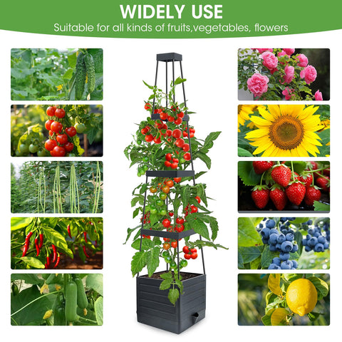 MYMULIKE adjustable-height garden bed connectors adapt to plant growth and sun exposure.