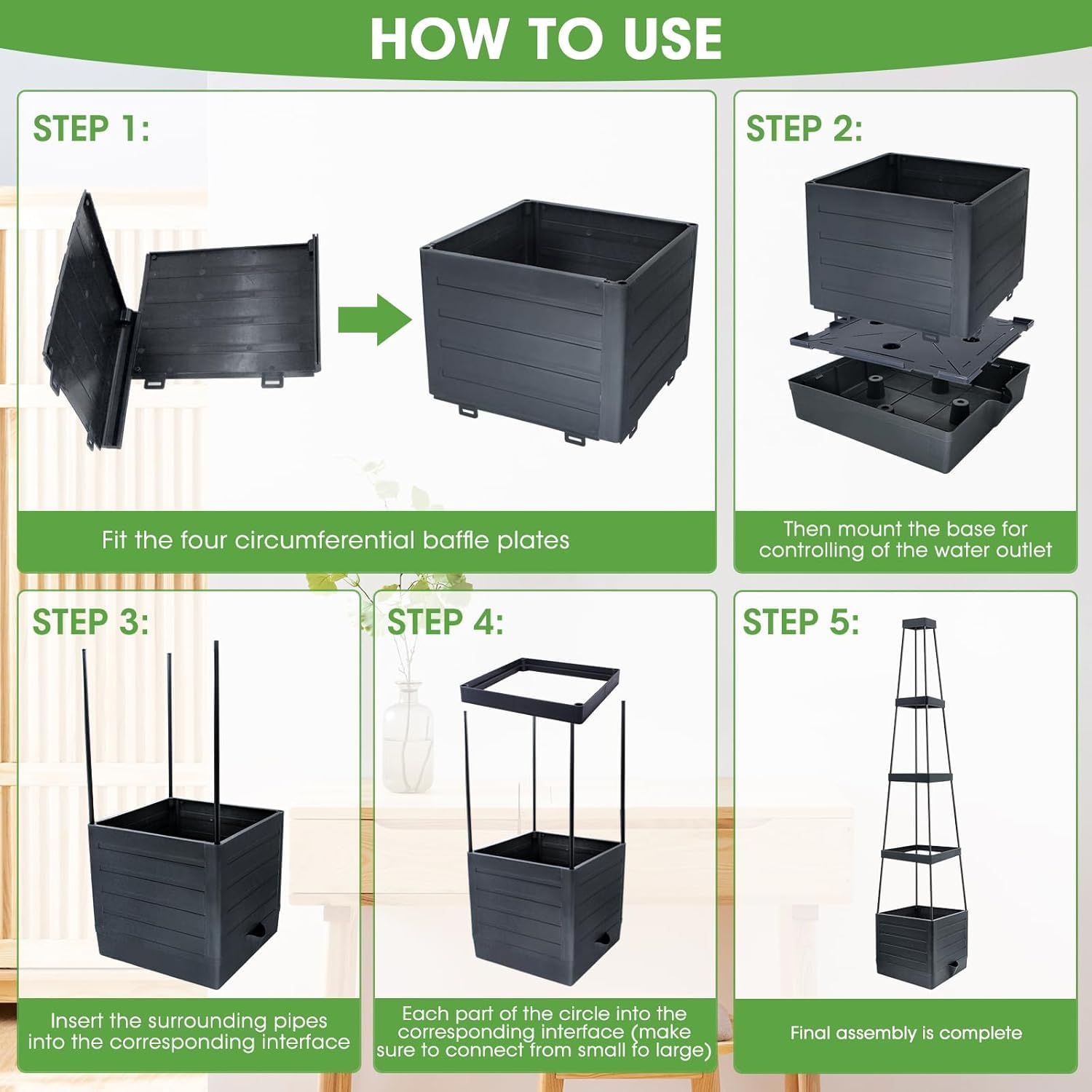 MYMULIKE adjustable height rod system lets plants reach more sunlight