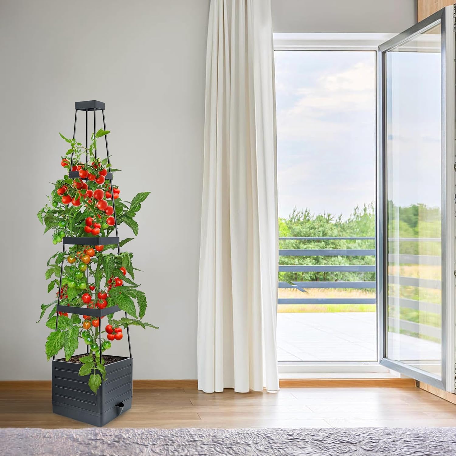 MYMULIKE close-up shows sturdy frame for long-lasting gardening