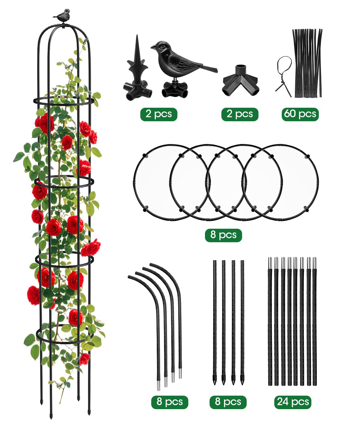 MYMULIKE decorative garden trellis adds a focal point to patios and living spaces.