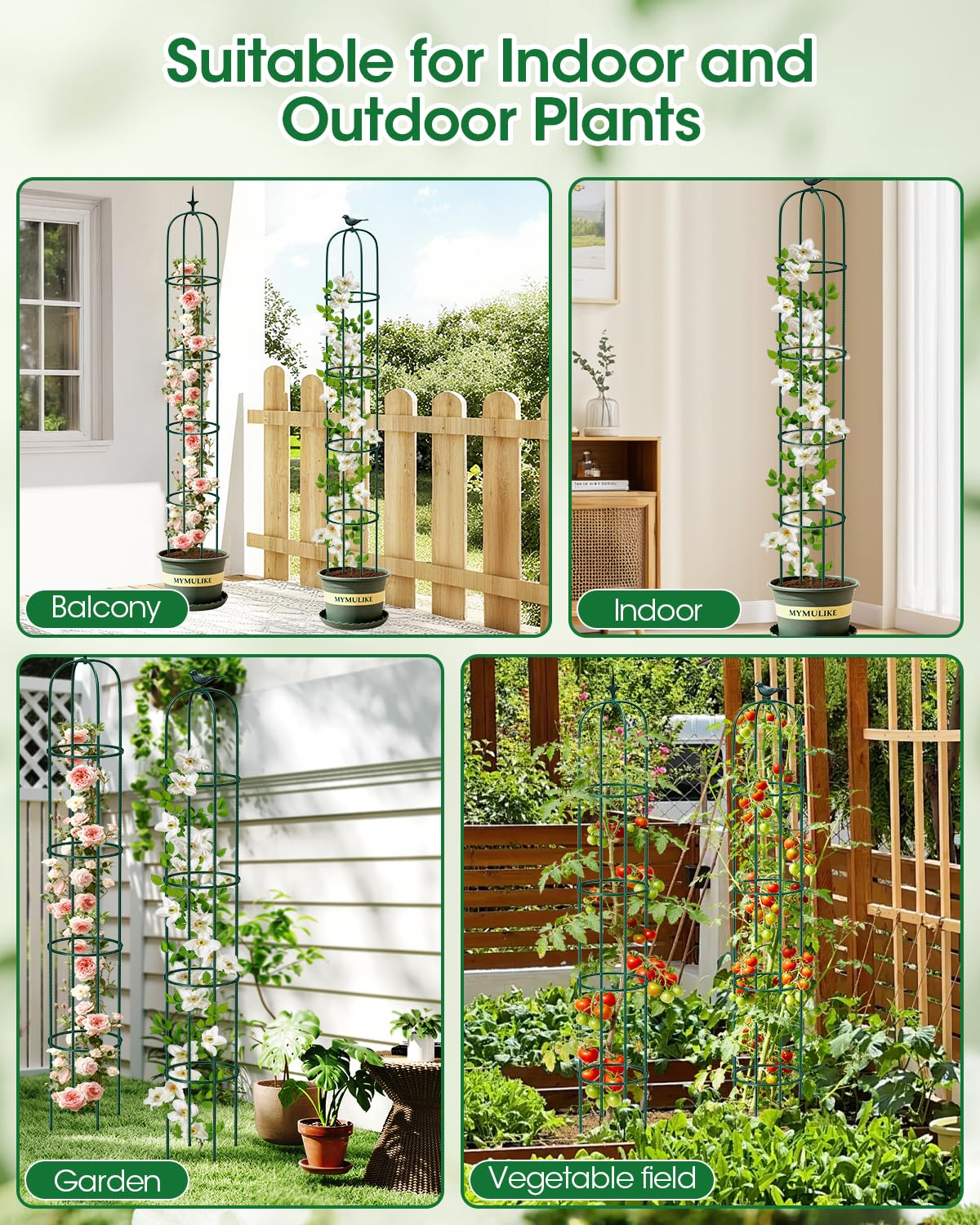 MYMULIKE decorative garden trellis suits roses and vegetables.
