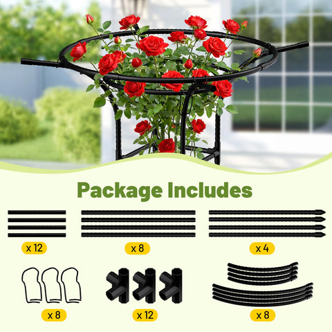 MYMULIKE easy-assembly trellis requires no tools for quick installation.