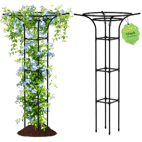 MYMULIKE garden trellis 65inch mushroom top supports vines and adds vertical interest.
