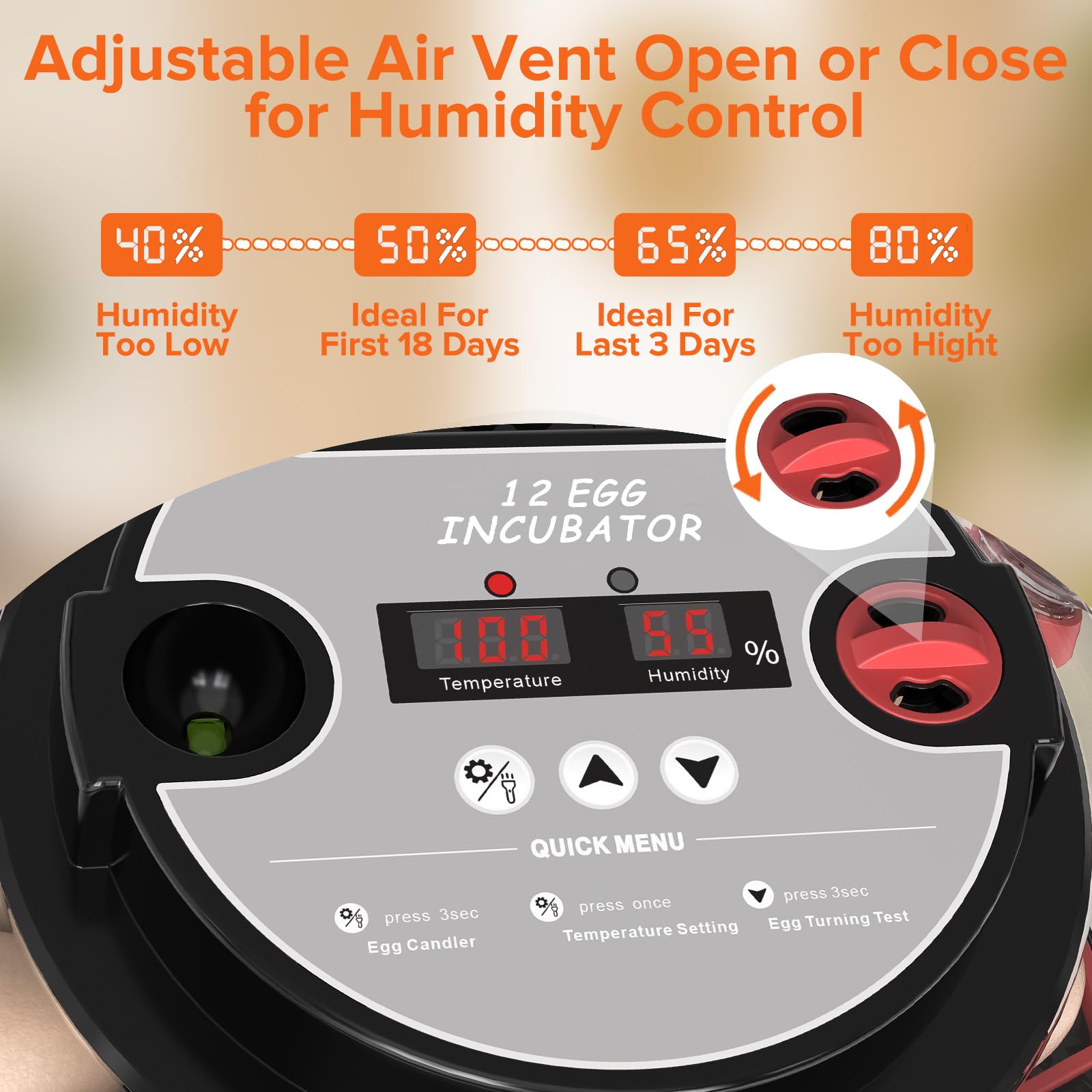 MYMULIKE HatchPro 12 360-degree airflow ensures even climate for reliable hatch.