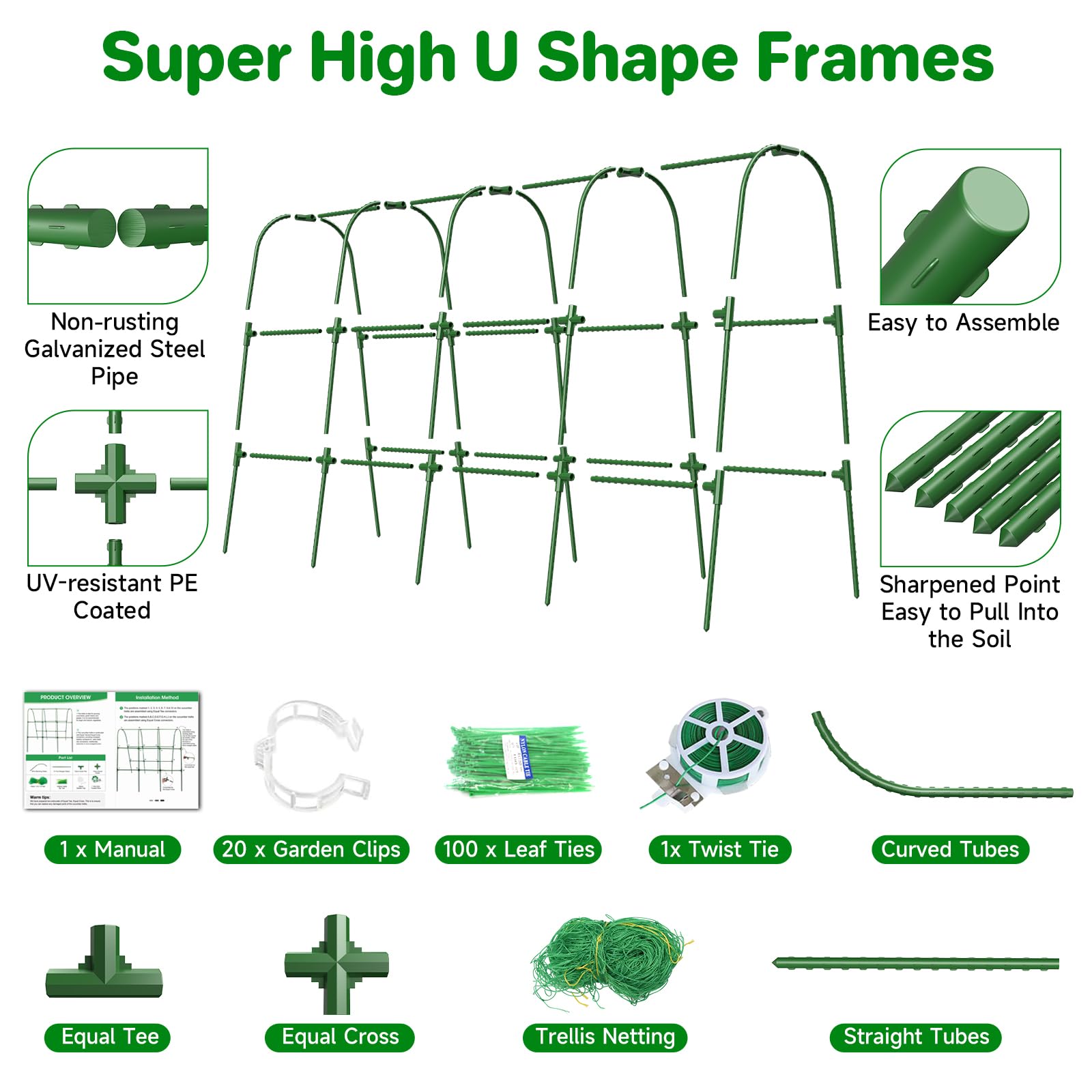 MYMULIKE heavy duty trellis assembly demonstrates tool free setup and reusable design