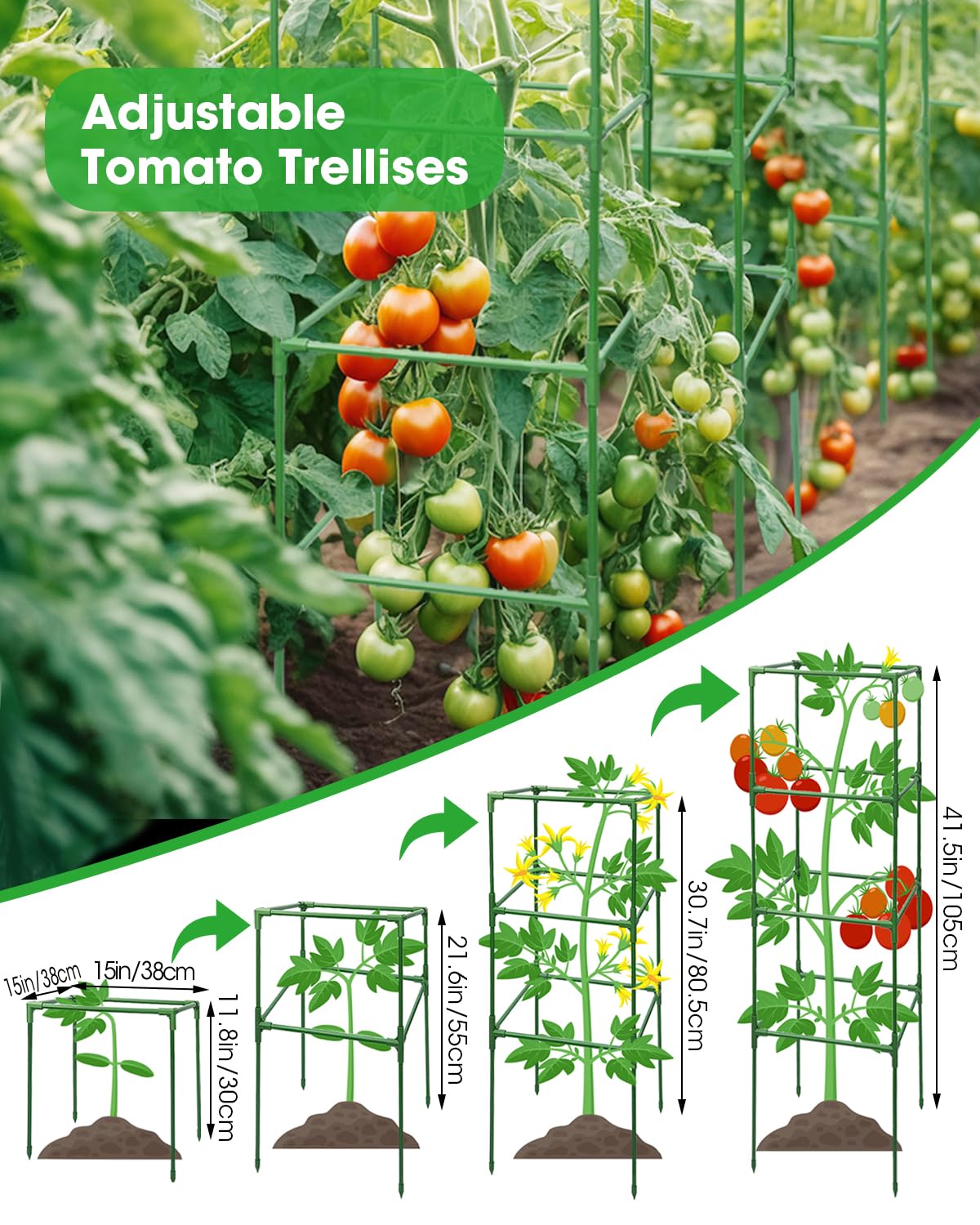 MYMULIKE interlocking connectors enable DIY vertical trellis configurations.