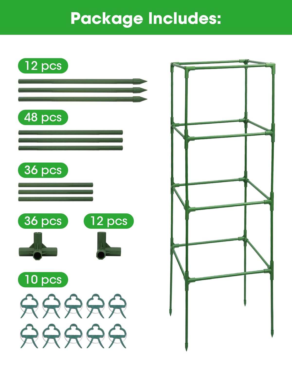 MYMULIKE multi-plant suitable design fits tomatoes, peppers, beans, and more.