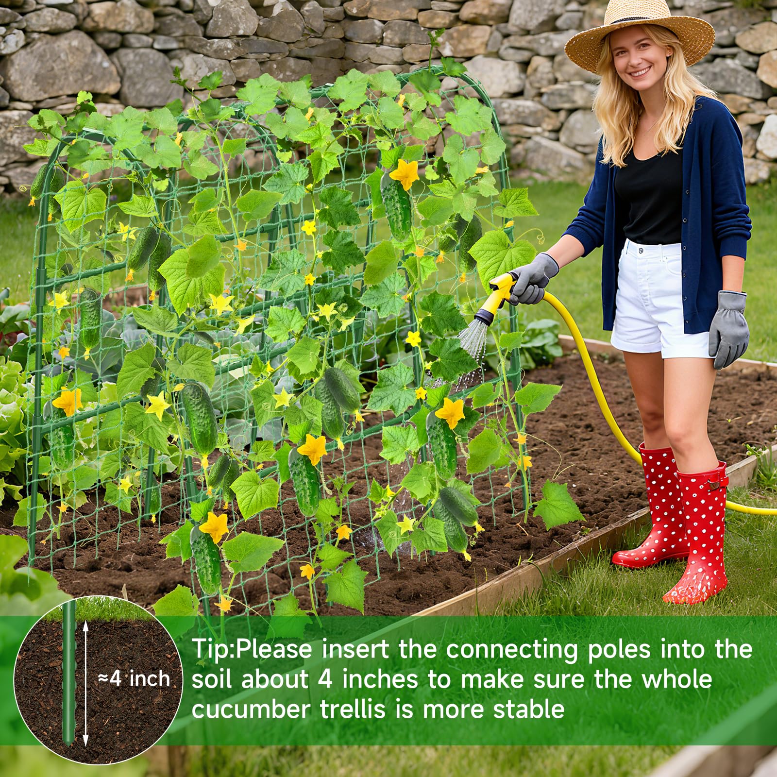 MYMULIKE outdoor garden trellis suits vegetables and flowers alike.