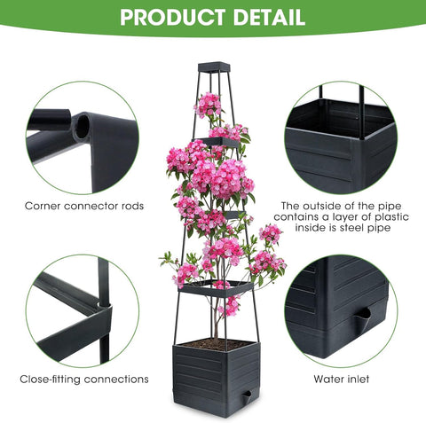 MYMULIKE outdoor patio use demonstrates durable, space-saving garden beds