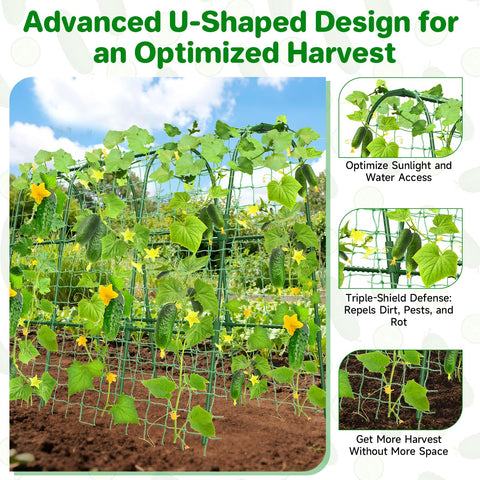 MYMULIKE trellis installed in a raised bed boosts air flow and light penetration.