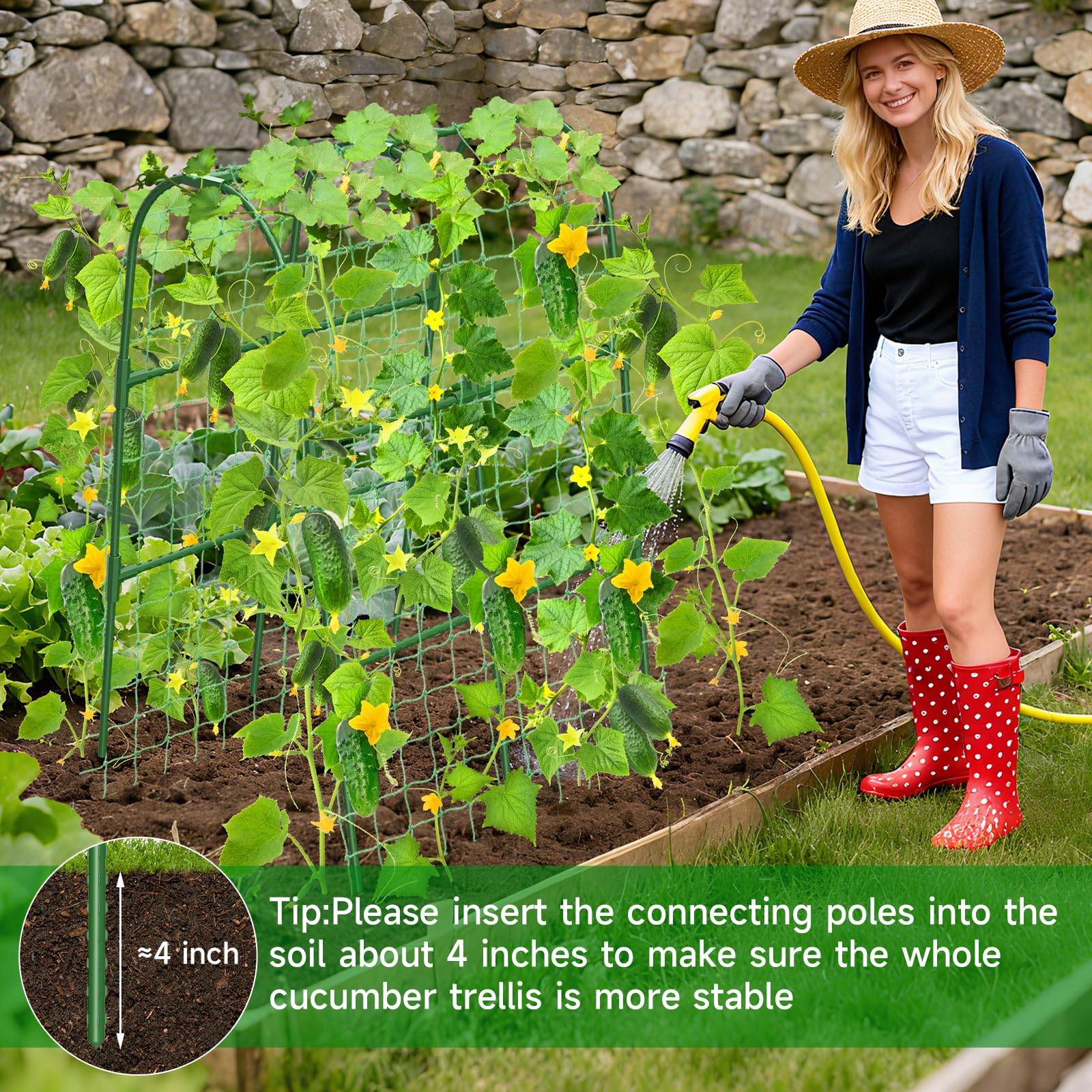 MYMULIKE reusable garden trellis saves season after season