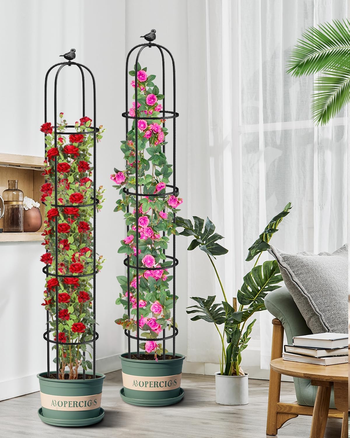 MYMULIKE rose and jasmine support keeps blooms climbing smoothly.