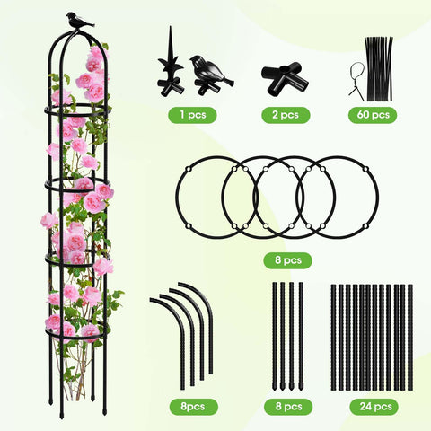 MYMULIKE versatile garden trellis supports flowers vegetables and garlands.