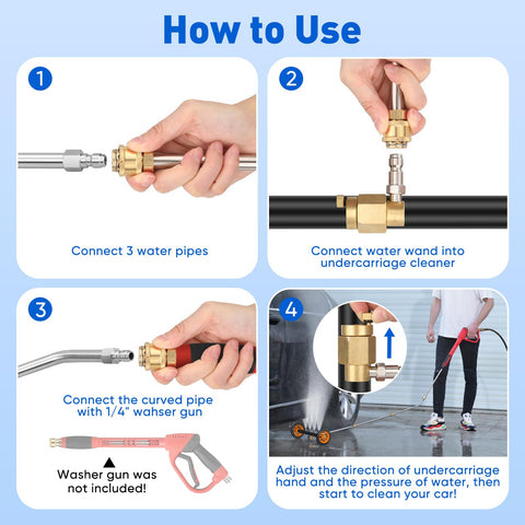 MYPIN easy-assembly water hose connection for ready cleaning.