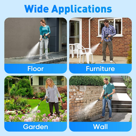 MYPIN cleaning fences and walls with high-pressure power