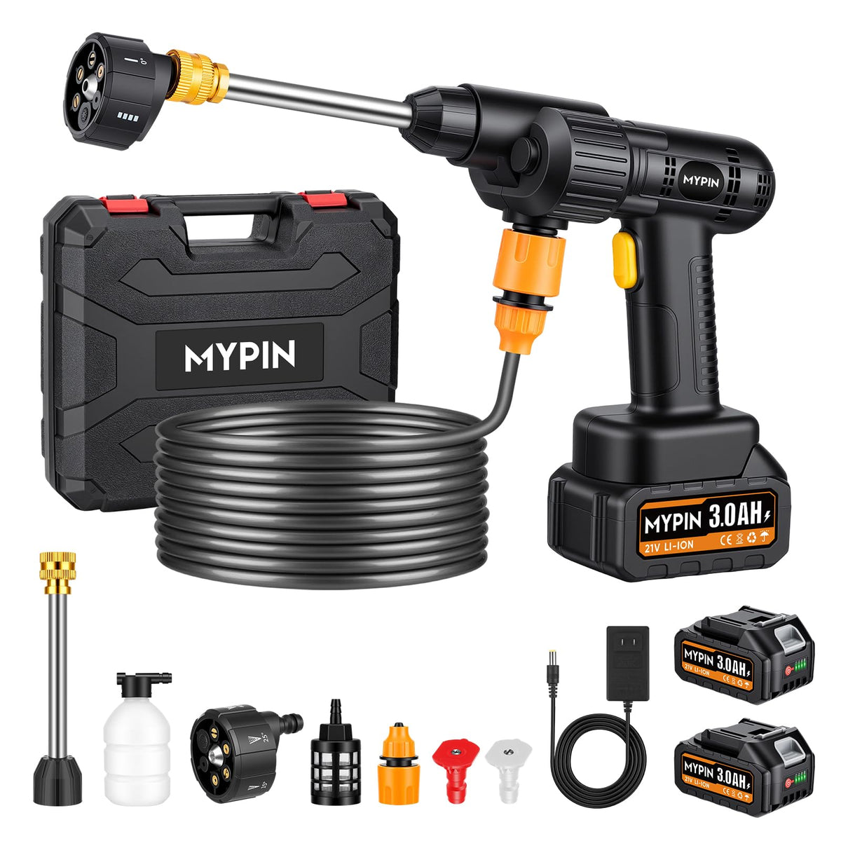 MYPIN portable cordless pressure washer for quick outdoor cleaning