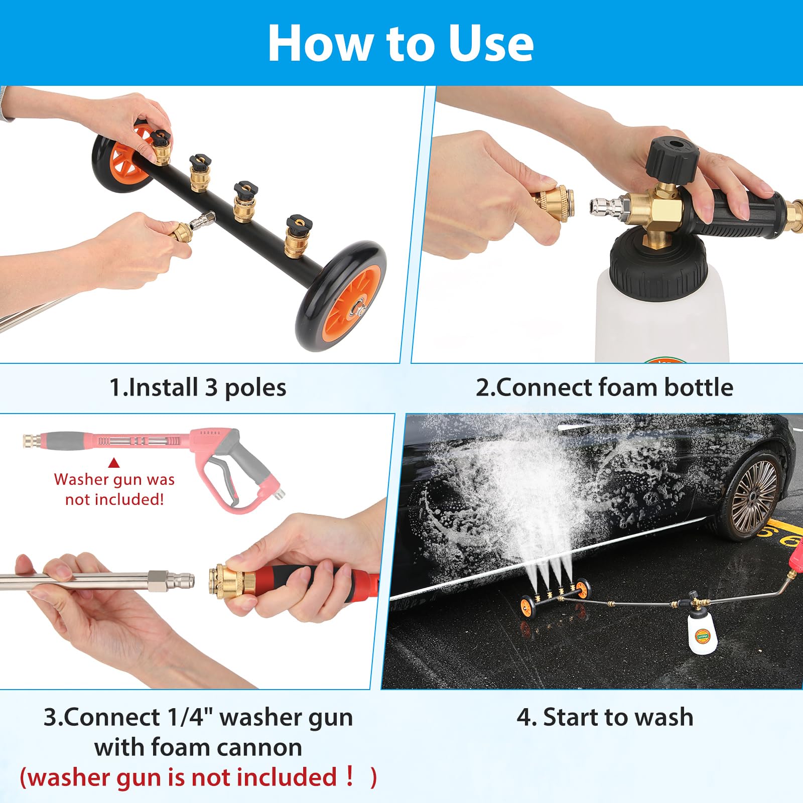 MYPIN 1/4-inch quick-connector attachment for fast setup