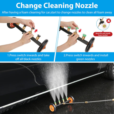 MYPIN replaceable nozzle system enabling versatile cleaning