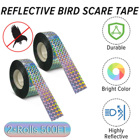 MP Mypole Bird Scare Tape installed on a roof to repel birds