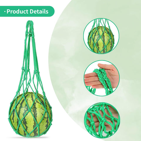 MYSENLAN easy hanging storage net organized on a trellis