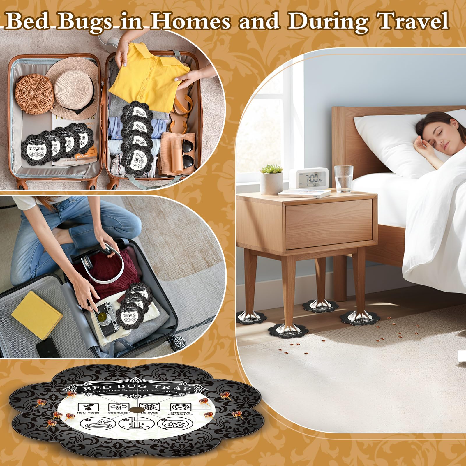 Mysora odorless bed bug traps are safe for pets and families.
