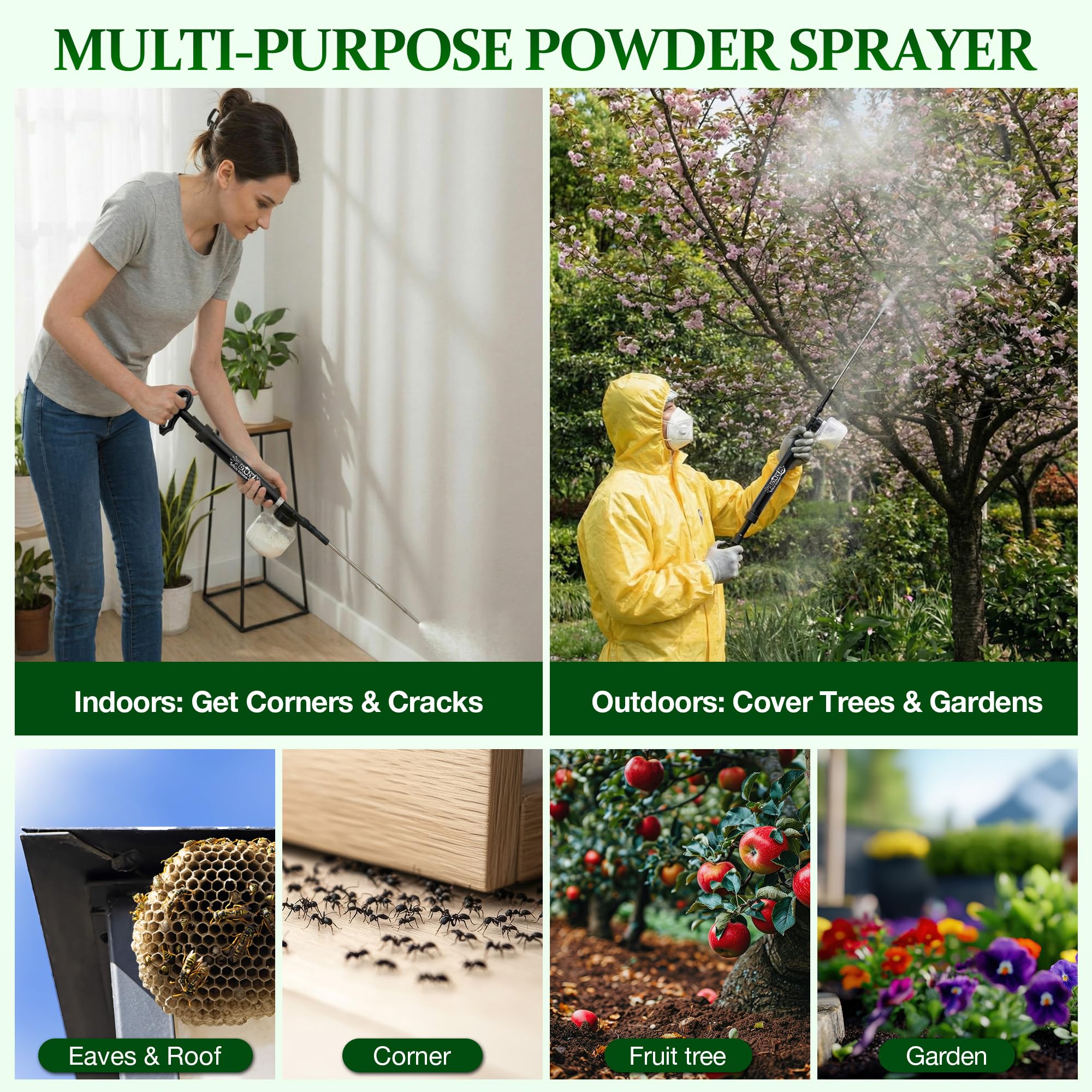 Mysora diatomaceous earth duster portable design fits in bags and drawers.