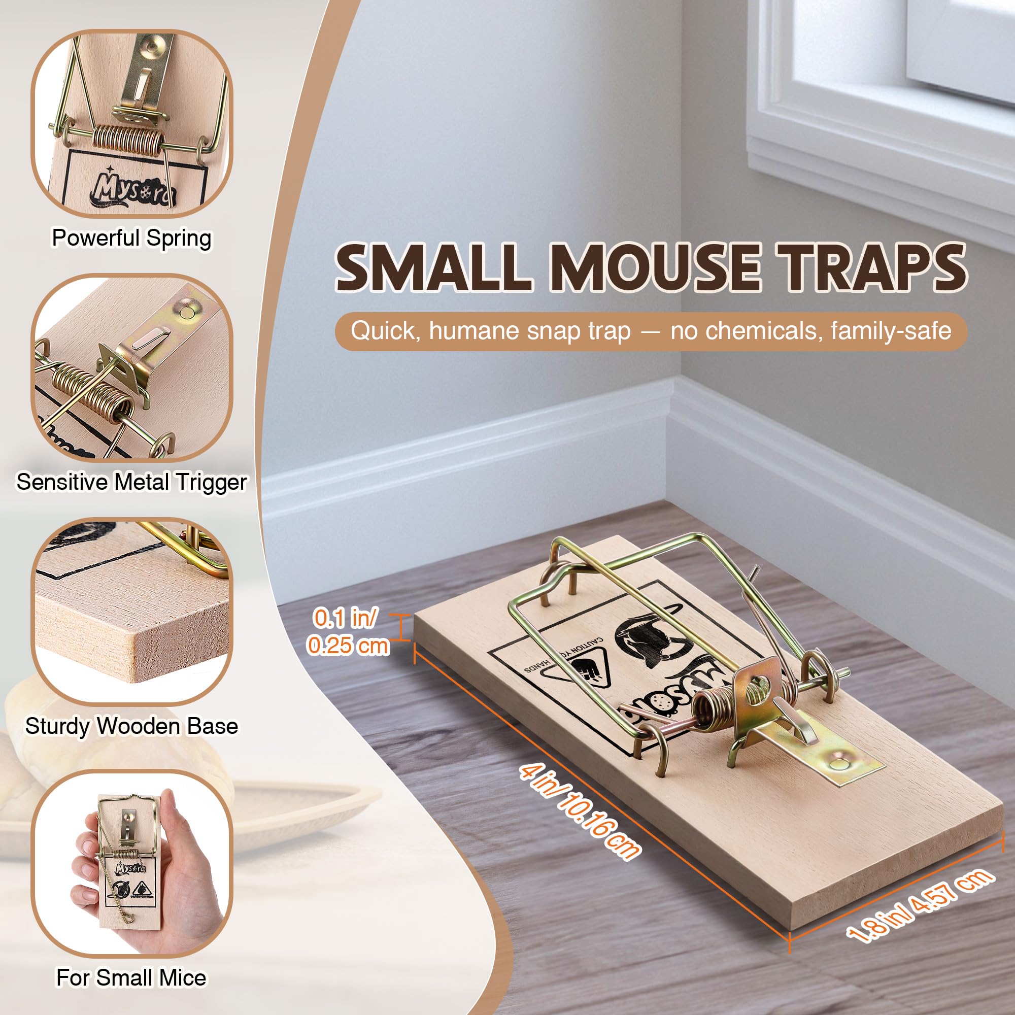 Mysora double spring mechanism ensures fast, reliable captures.