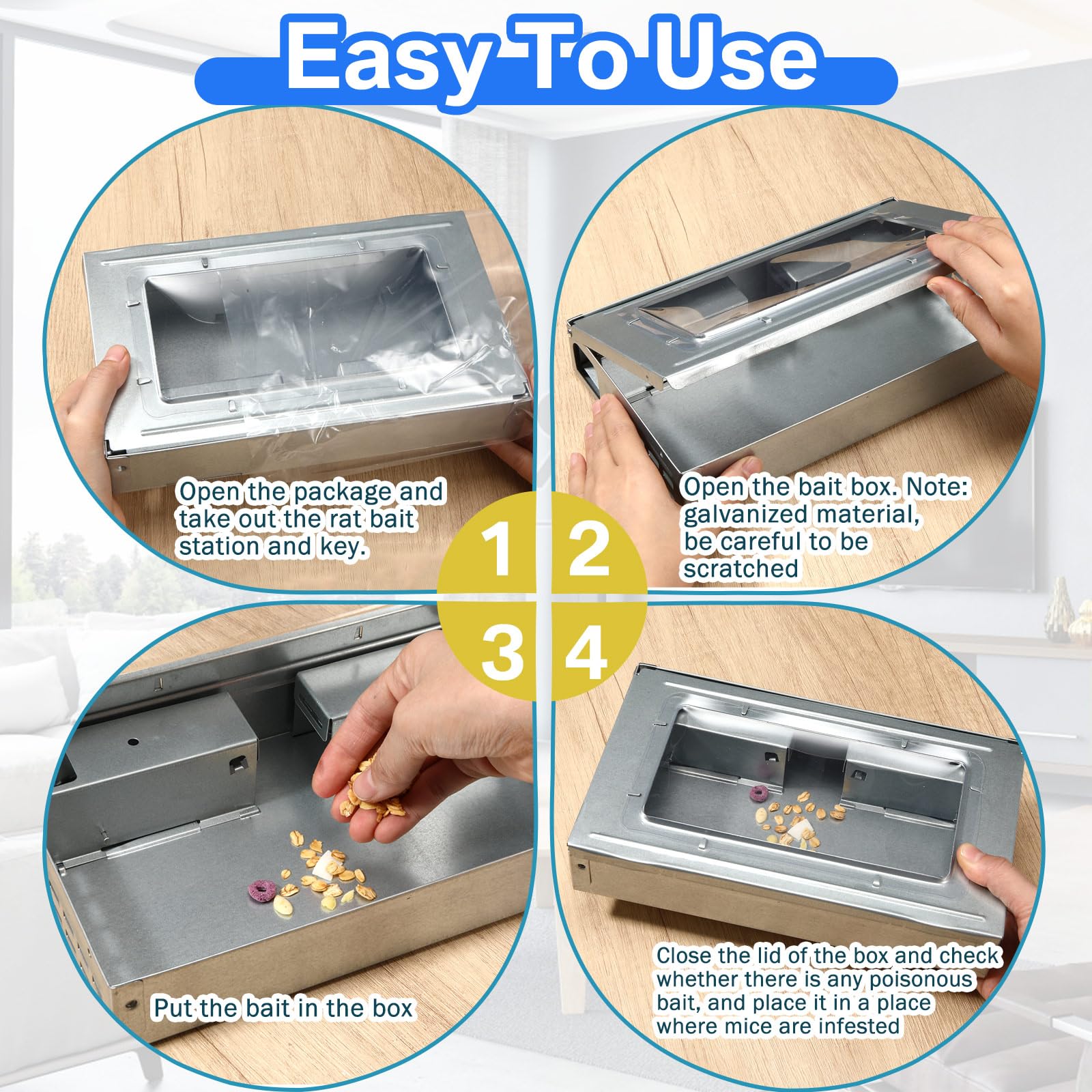 Mysora durable design supports indoor outdoor rodent control