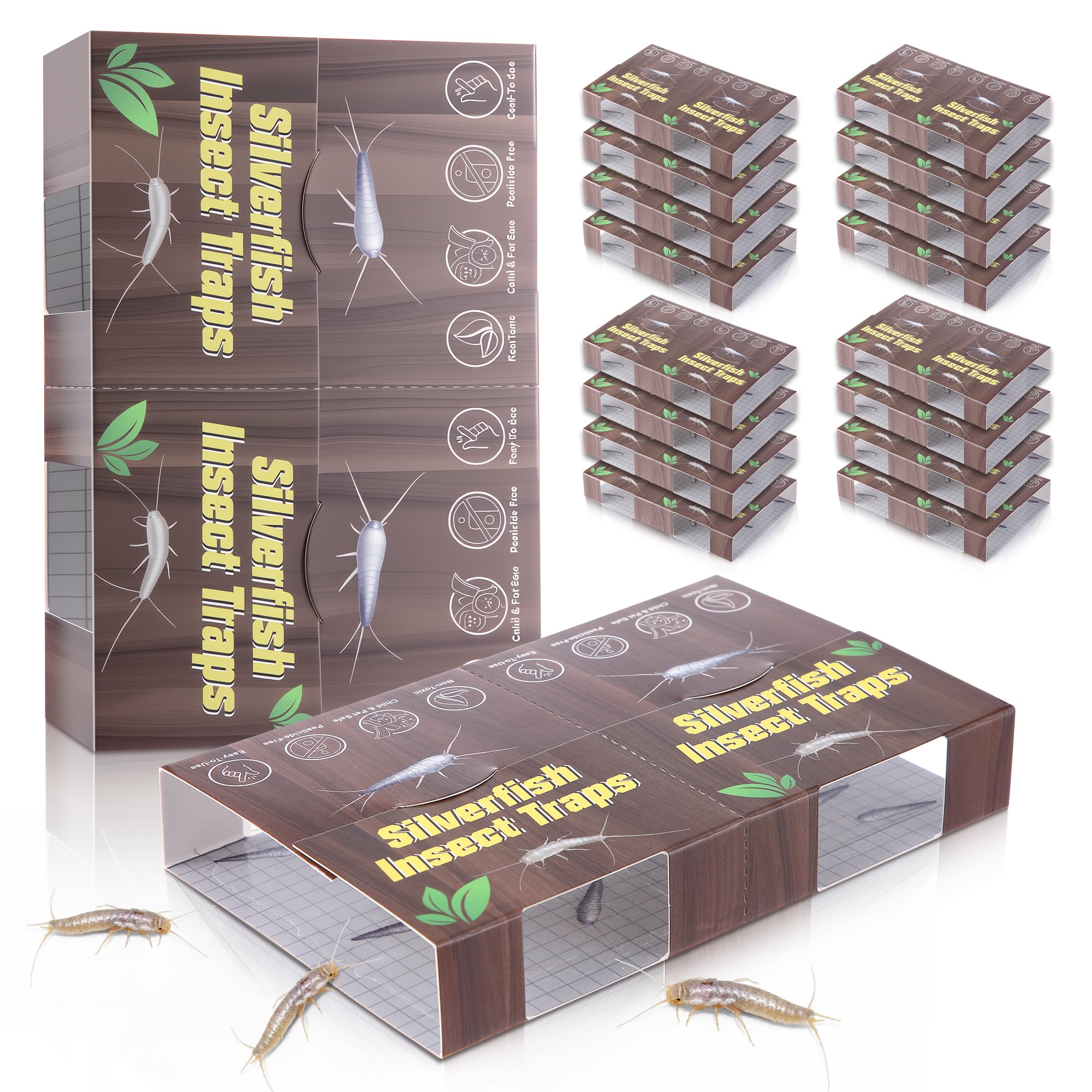 Mysora silverfish trap with compact design for tight spaces and discreet pest capture.